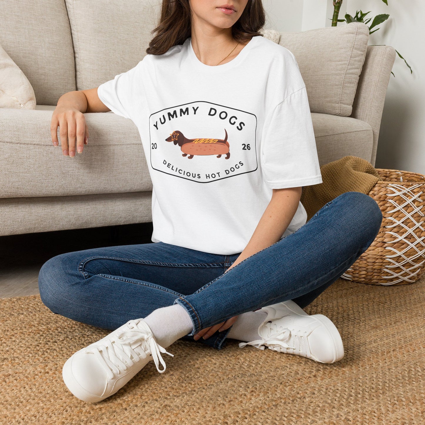 Yummy Dogs T-Shirt — Dachshund Hot Dog Tee