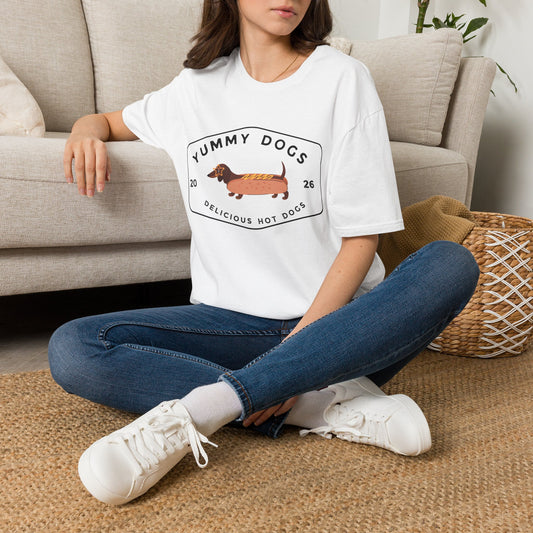 Yummy Dogs T-Shirt — Dachshund Hot Dog Tee