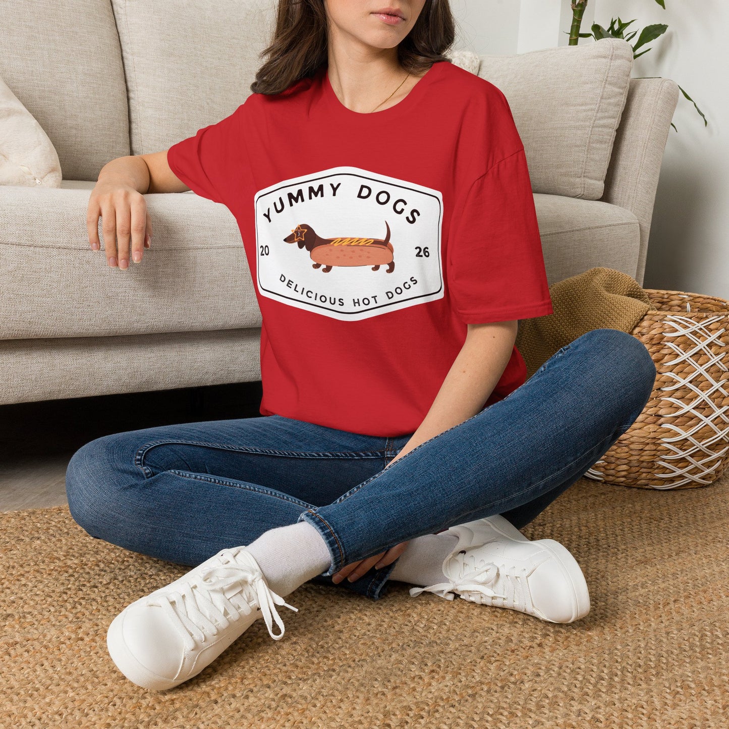 Yummy Dogs T-Shirt — Dachshund Hot Dog Tee