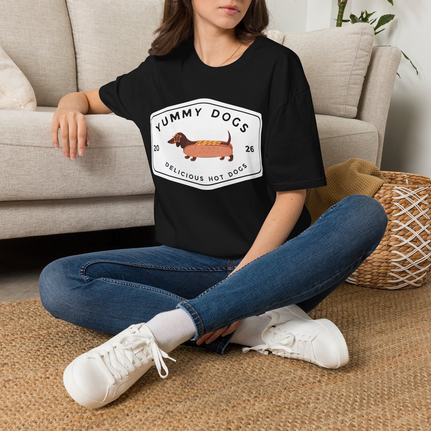 Yummy Dogs T-Shirt — Dachshund Hot Dog Tee